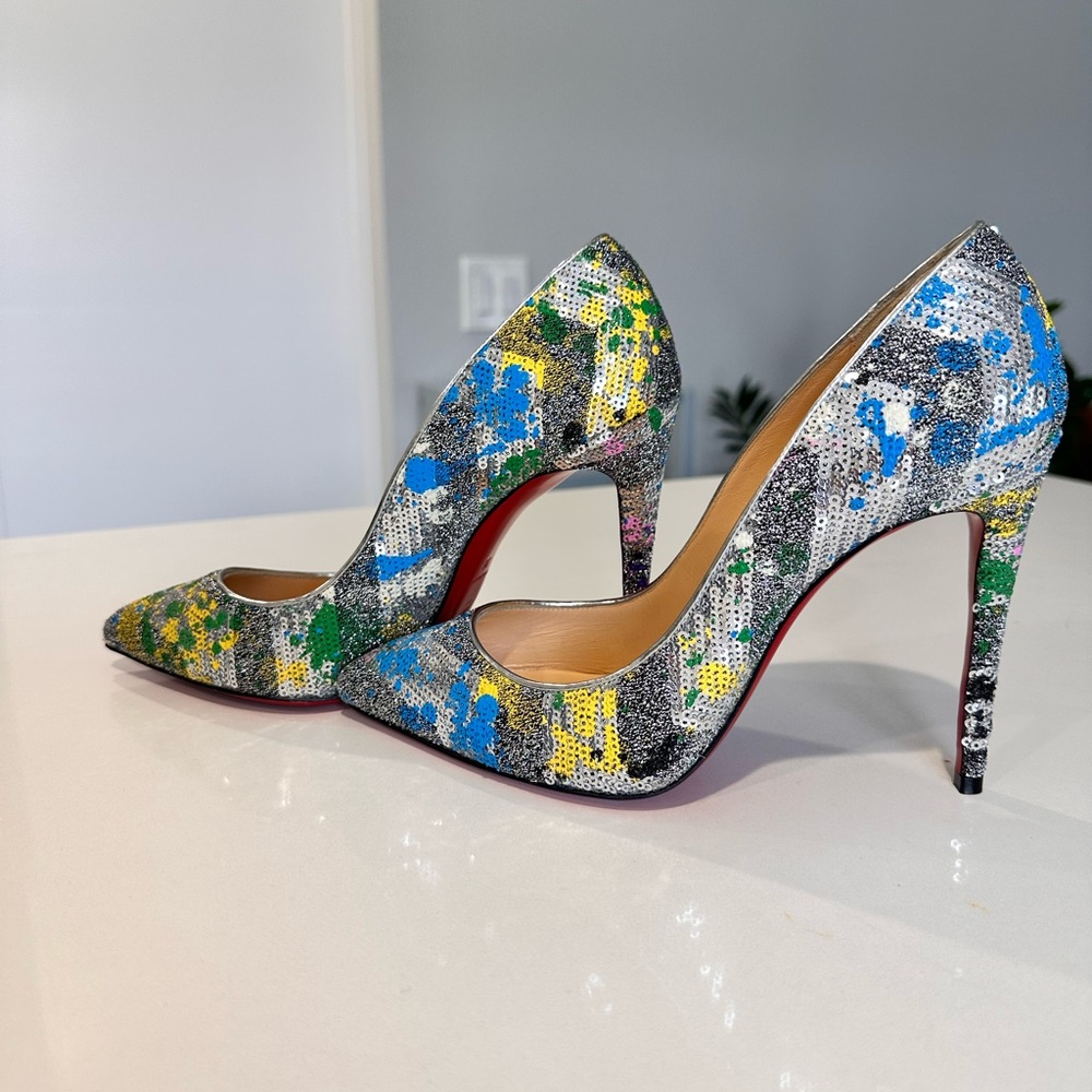 Christian Louboutin Pigalle Follies 100 Pequin Pumps